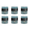 DUFTKERZE ZART - Blau - 64 Std. - 6er set - Blau, Paraffin (10/10cm) - J-Line