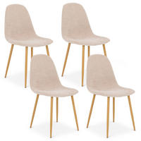 ESSZIMMERSTUHL PUNTA 4er-Set beige - Beige, Textil (45/86/53cm) - IDIMEX