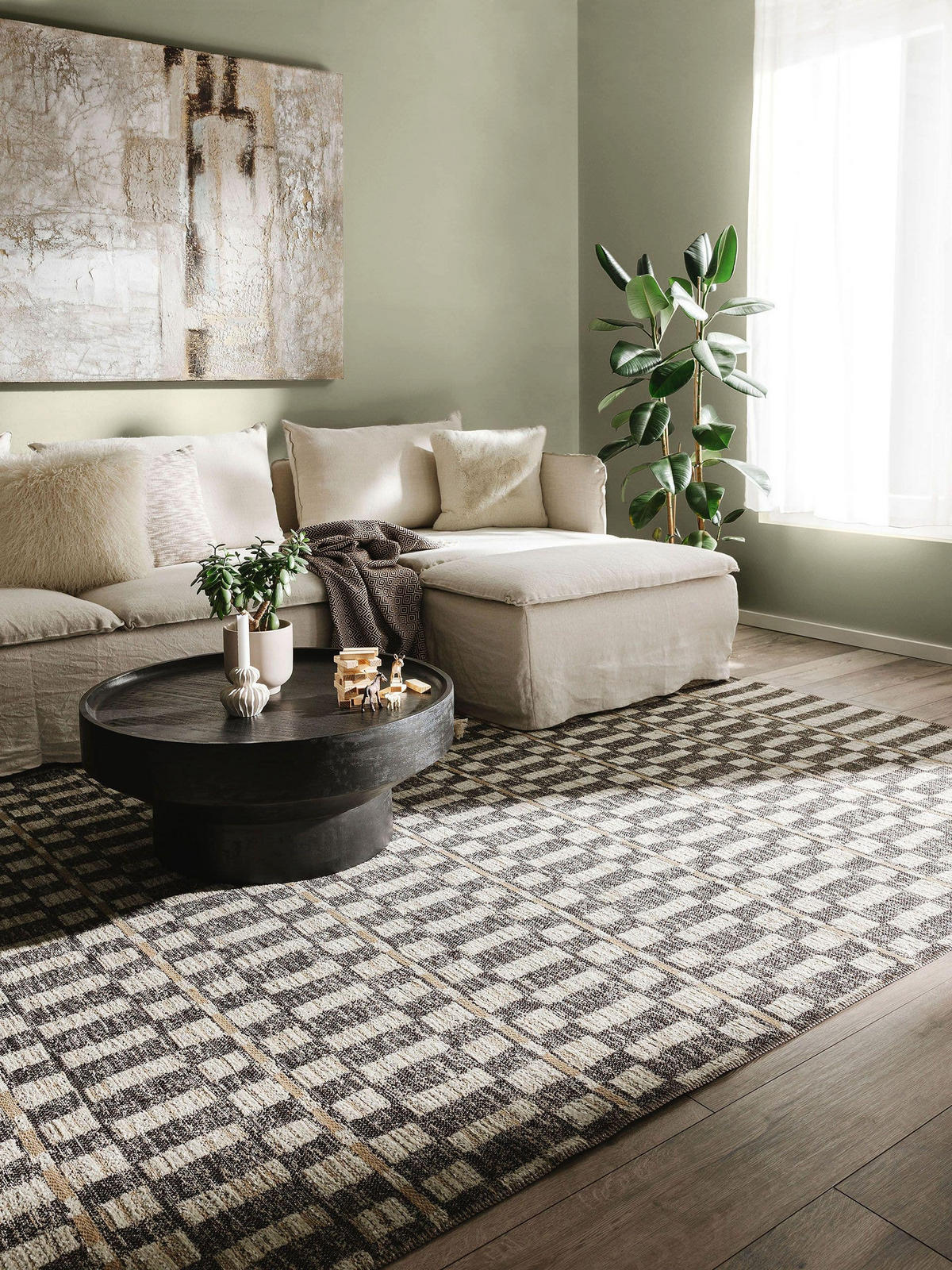 FLACHGEWEBETEPPICH Elena Beige/Braun 200x290 cm - Beige, Textil (200/290cm) - benuta Nest