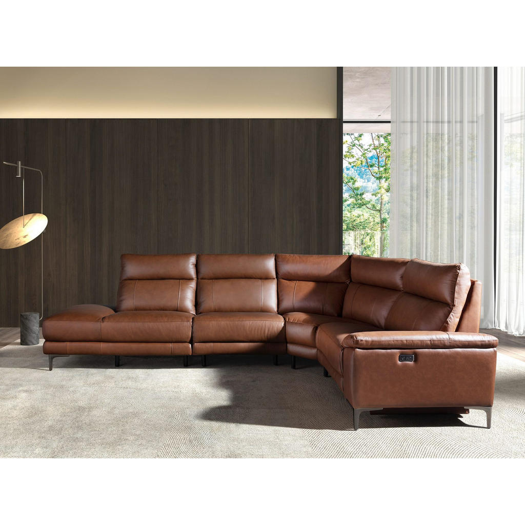 Thumbnail - Angel Cerda Ecksofa, Braun, Leder, 5-Sitzer, L-Form,L-Form, 305x244 cm, Wohnzimmer, Sofas & Couches, Wohnlandschaften, E...