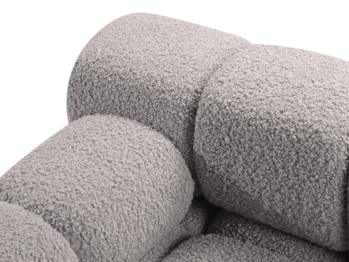 SOFA modular links Bellis aus Boucle hellgrau 4 Sitzplätze - Hellgrau, Textil (282/70/94cm) - Micadoni