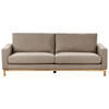 3-SITZER-SOFA taupe/hellbraun Siggard - Taupe/Hellbraun, Textil (217/82/92cm) - Beliani