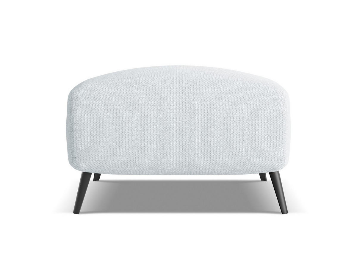 POUF Chenille Stoff Blau - Blau/Schwarz, Textil/Metall (65/44/65cm) - Makamii