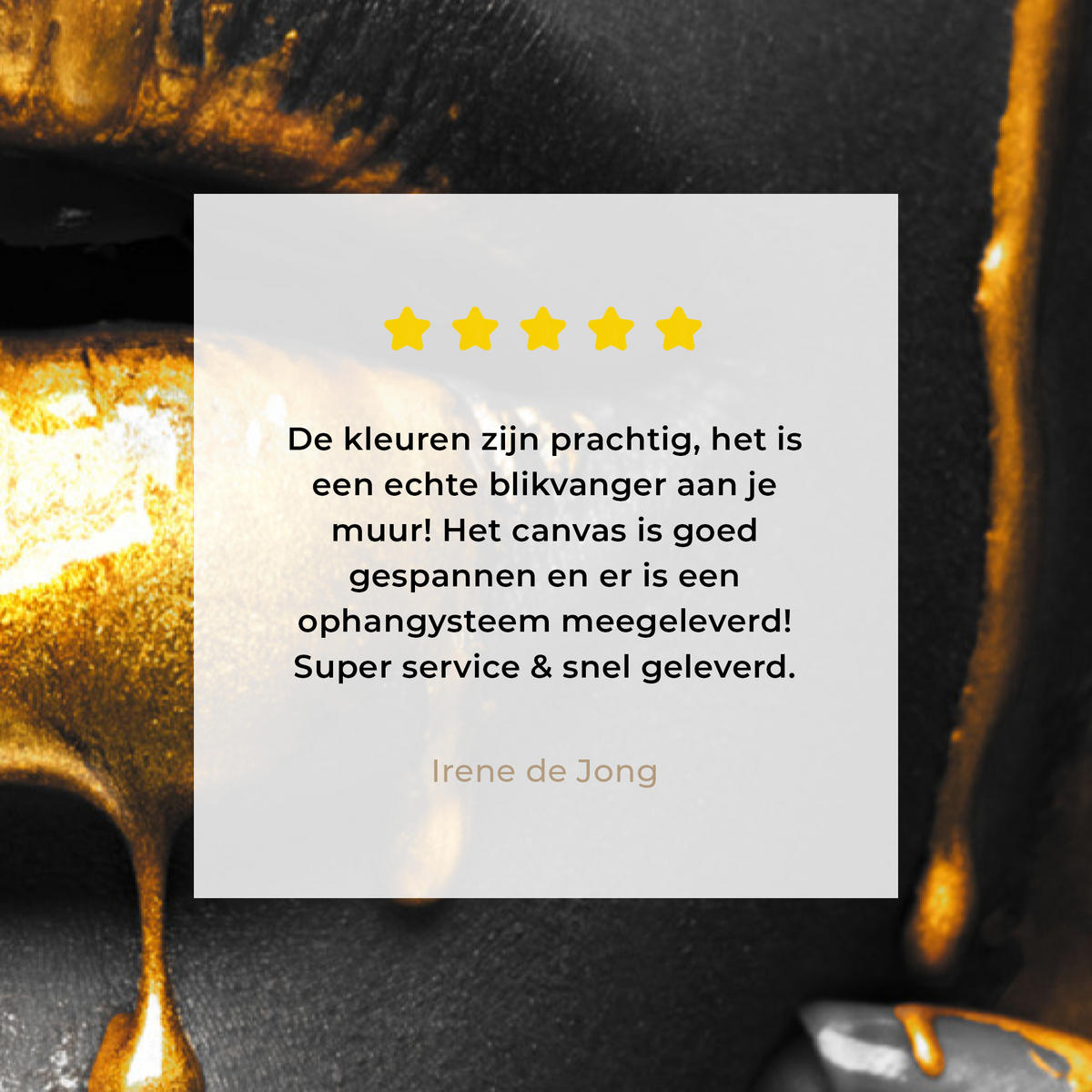 LEINWANDBILD Frau - Schwarz - Gold - Gesicht - Lippen 60x90 cm - Goldfarben, Textil (60/90cm) - MuchoWow