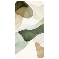KÚPEĽŇOVÁ PREDLOŽKA Japandi - Abstraktné - Zelené 60x120 cm - zelená, textil/plast (60/120cm) - OnlyWow