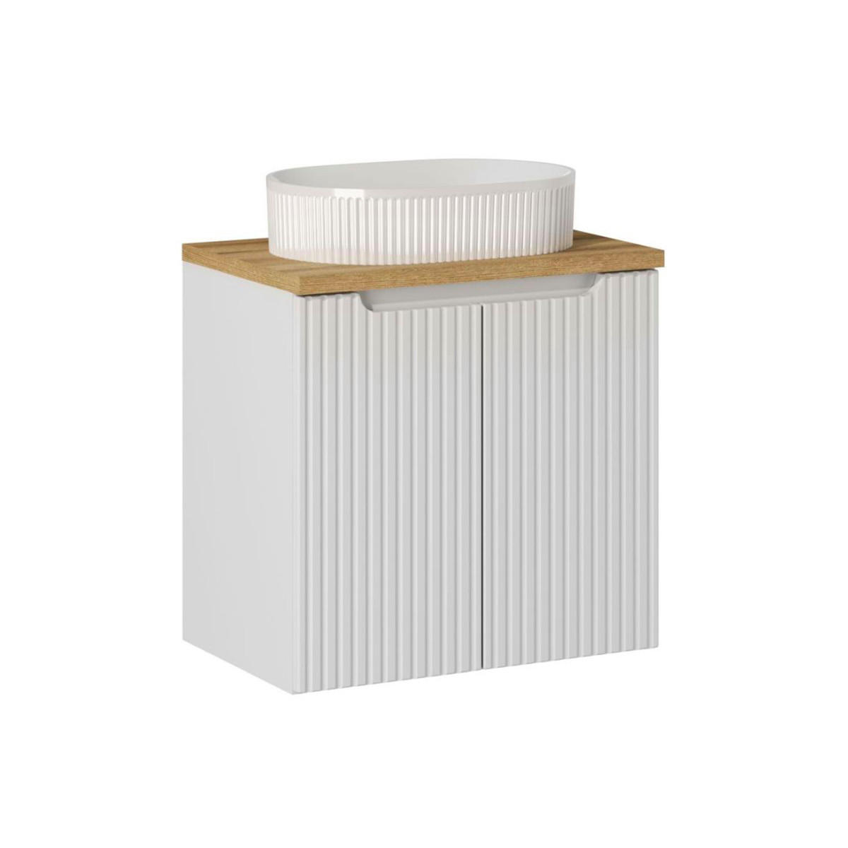 UMIVALNIK 60cm Riva Bela in lesena - bela, leseni material (60/57/40cm) - Petits-meubles