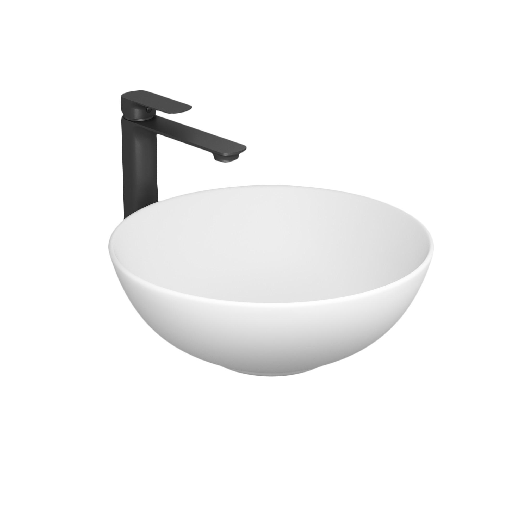 WASCHBECKEN Keramik Weiß Matt Ø41,5 / 15,5 cm - Weiß, Keramik (41.5/15.5/41.5cm) - EMKE