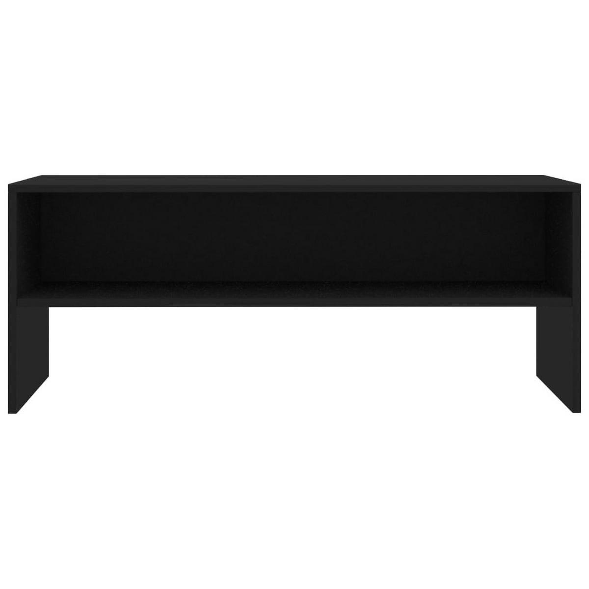 LOWBOARD mit 1 offenen Fach 100/40/40 cm aus Holzwerkstoff in Schwarz - Schwarz, Holz (100/40/40cm) - vidaXL