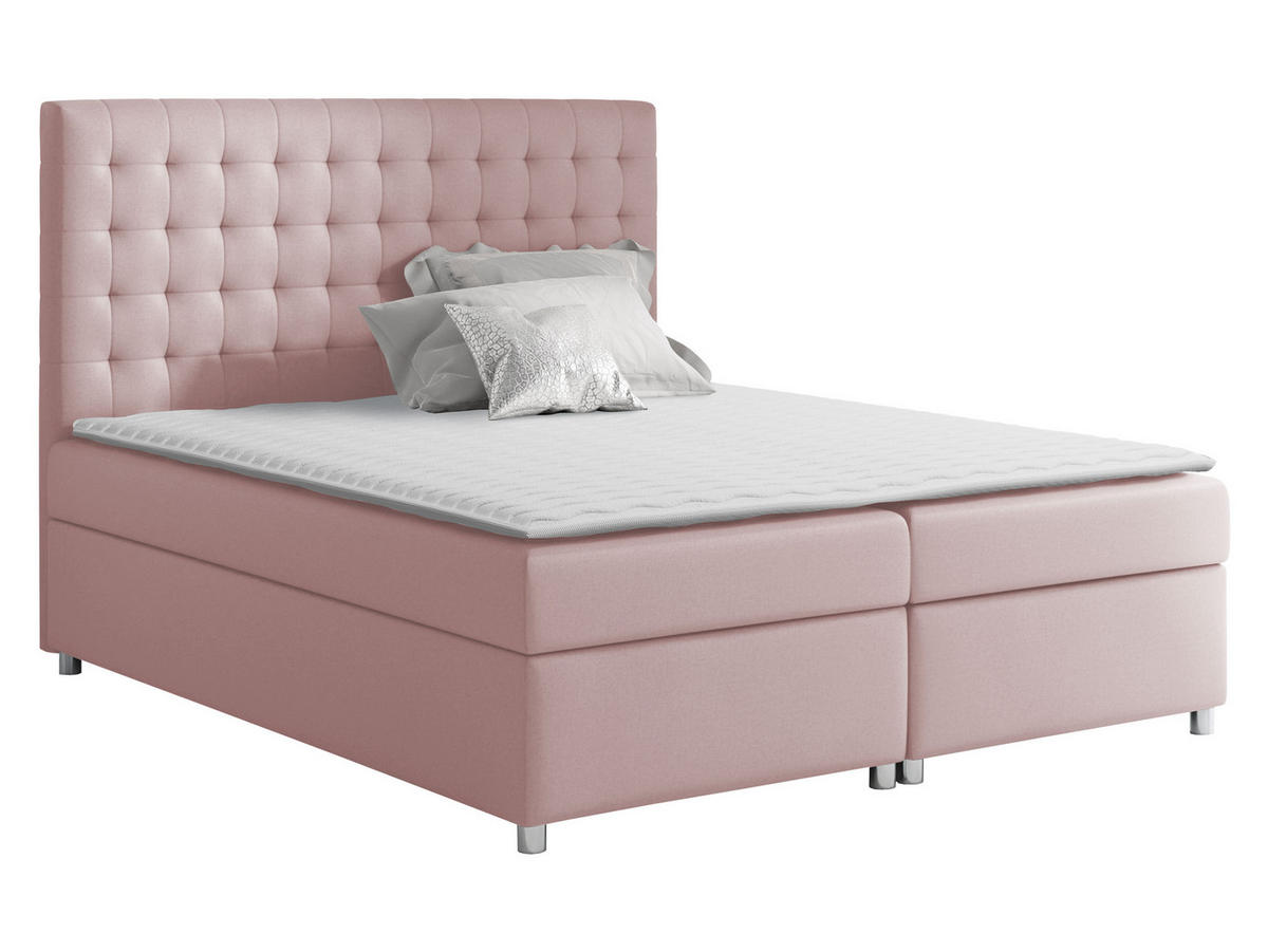BOXBETT Asti - Hellrosa, Holz (180/200cm) - MIRJAN24