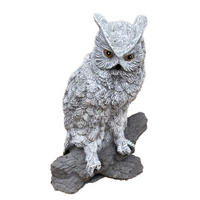 STEINFIGUR Eule auf Stein, frostfest, massiv - Grau, Stein (18/30/12cm) - stoneandstyle