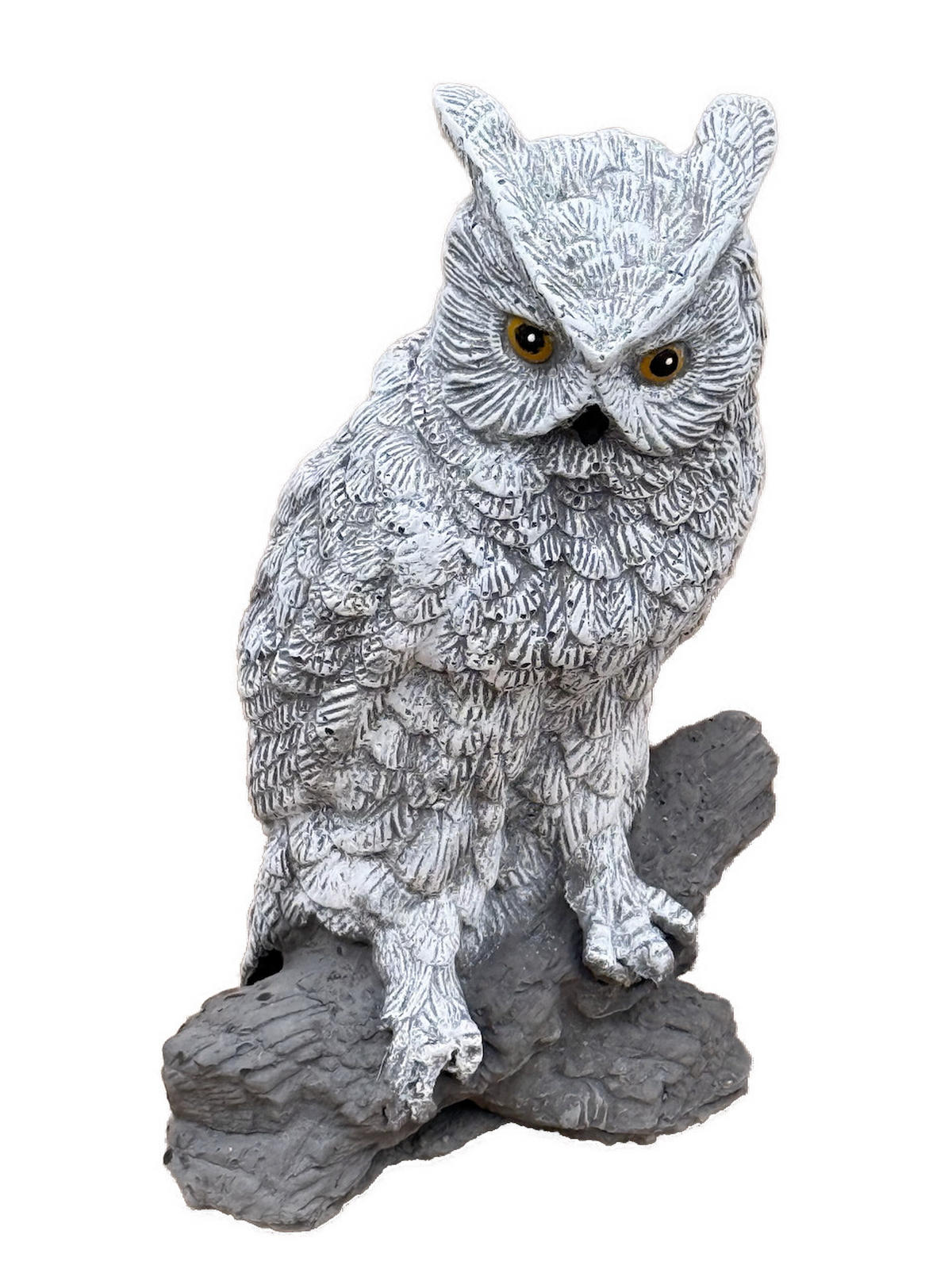 STEINFIGUR Eule auf Stein, frostfest, massiv - Grau, Stein (18/30/12cm) - stoneandstyle