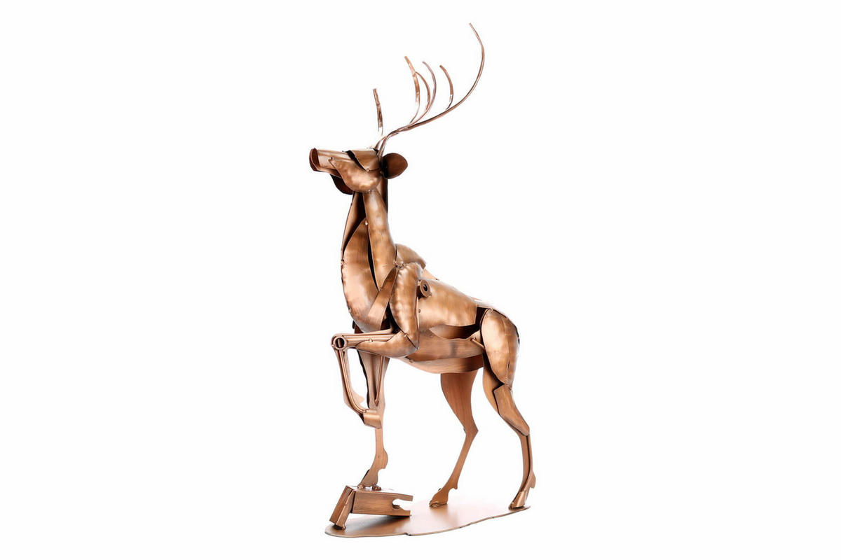 METALLSKULPTUR Kupfer 84/44 cm - Kupferfarben, Metall (4.5/44/25cm) - KUNSTLOFT
