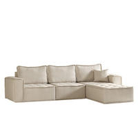 ECKSOFA L-förmige Bohoo-Maxi Champagner Rechts - Champagner, Holz (292/192cm) - Kaiser Möbel