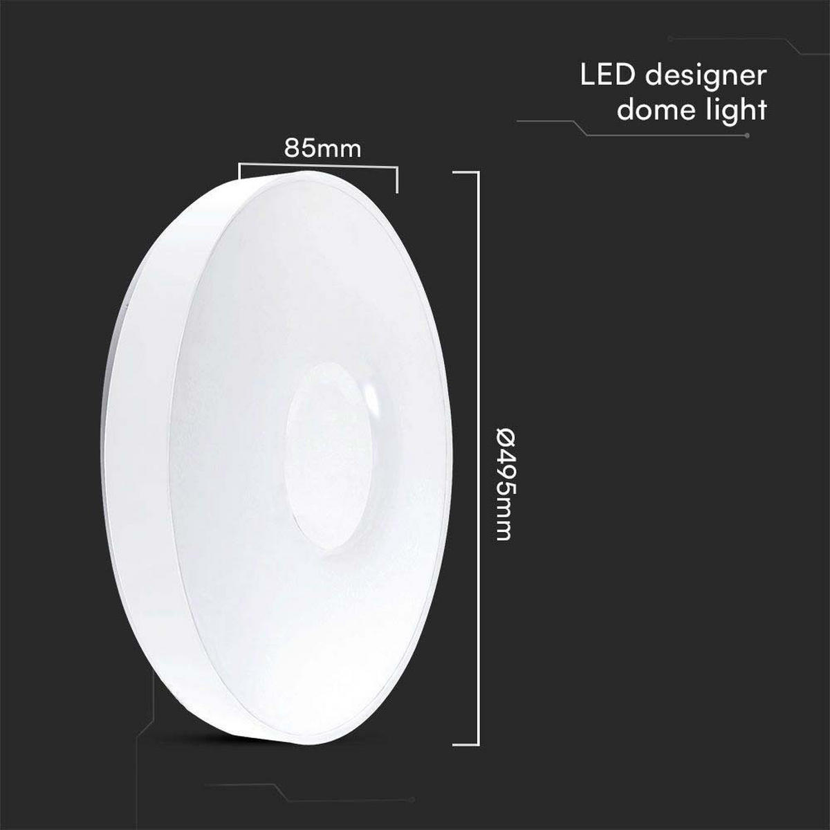 LED DECKENLEUCHTE Weiß Dimmbar Fernbedienung - Weiß, Metall (49.5/49.5/8.5cm)