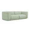 3-SITZER SOFA Strukturstoff Stoff Grün - Schwarz/Hellgrün, Kunststoff/Textil (228/70/89cm) - Makamii