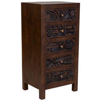 KOMMODE aus holz 45x40x100cm - Braun, Holz (45/100/40cm) - Wanderlust