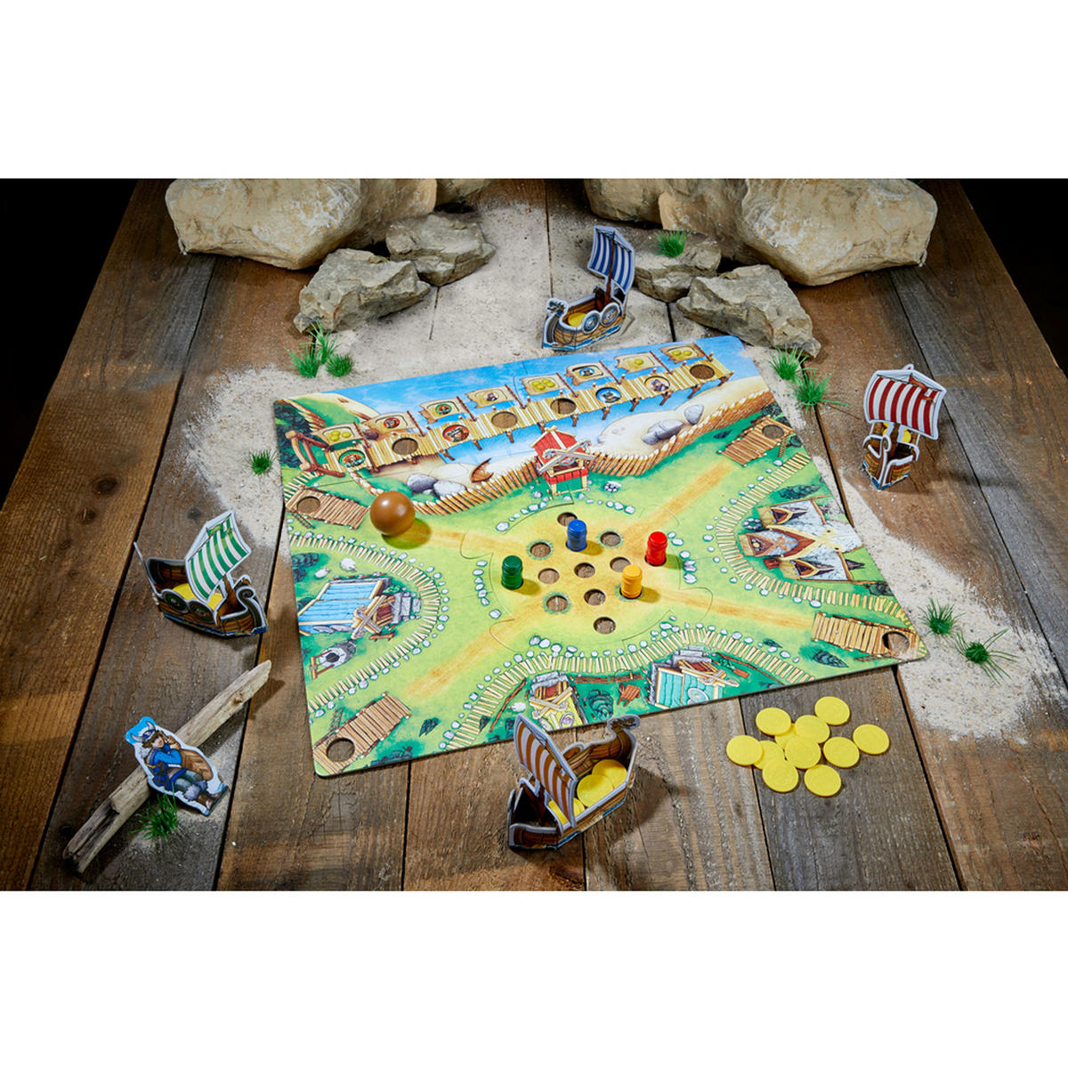 BRETTSPIEL Tal der Wikinger - Multicolor, Naturmaterialien (22/31cm)