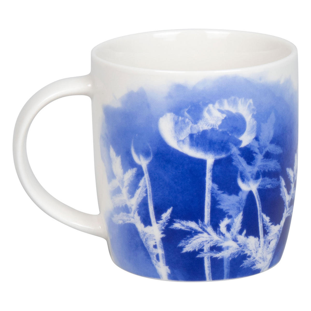 KAFFEEBECHER Cyan Blue Poppy - Naturfarben, Keramik (0.4L) - Könitz