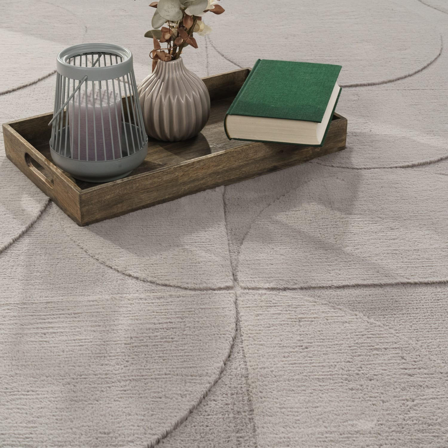 TEPPICH Kurzflor waschbar Unifarben Struktur Wohnzimmer schmutzabweisend Grau Rechteckig 120x160 - Grau, Textil (120/160cm) - KADIMA DESIGN