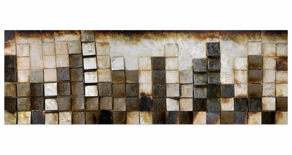 WANDBILD Gold 144/44 cm - Goldfarben, Holz/Kunststoff (144/44cm) - KUNSTLOFT