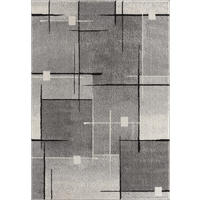 TEPPICH Niederflor Patchwork THUR Polypropylen Grau 80 x 140 cm - Grau, Textil (200/280cm) - KADIMA DESIGN