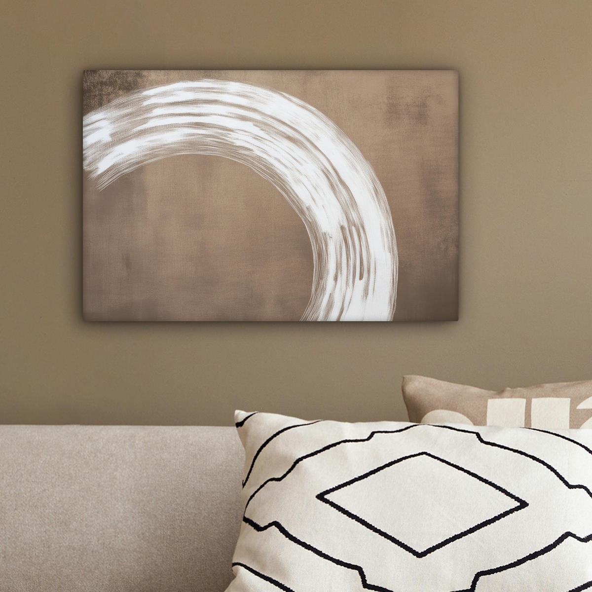 LEINWANDBILD Farbe - Braun - Japandi 30x20 cm - Kupferfarben, Textil (30/20cm) - MuchoWow