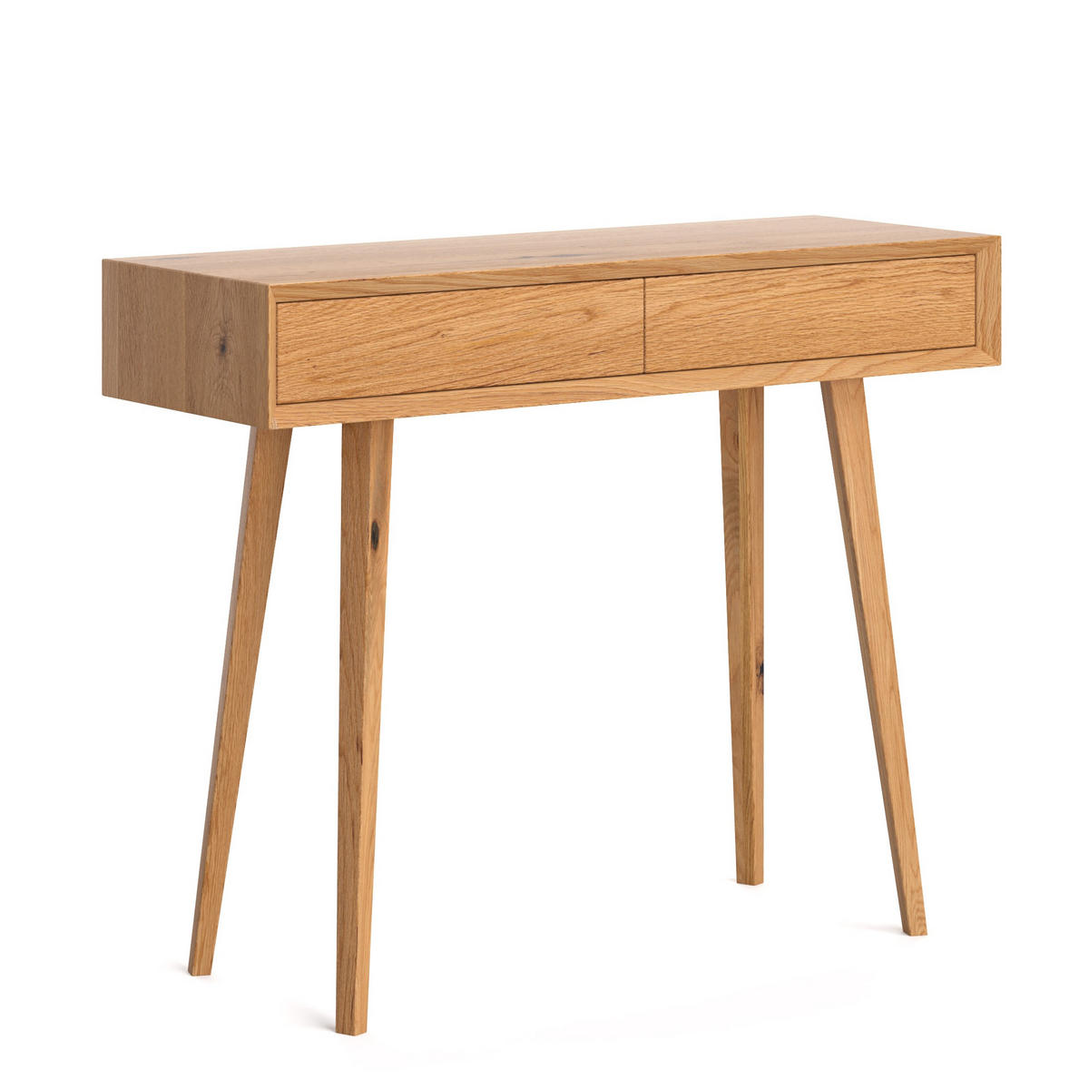 KONSOLENTISCH Quatro aus massivem Eichenholz 120 cm - Eichefarben/Braun, Holz (120/35/80cm) - Danzz