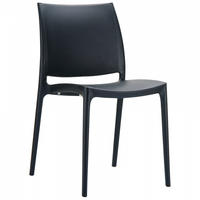 STUHL Schwarz 45x82x53cm - Schwarz, Kunststoff (45/82/53cm) - AlterEgo