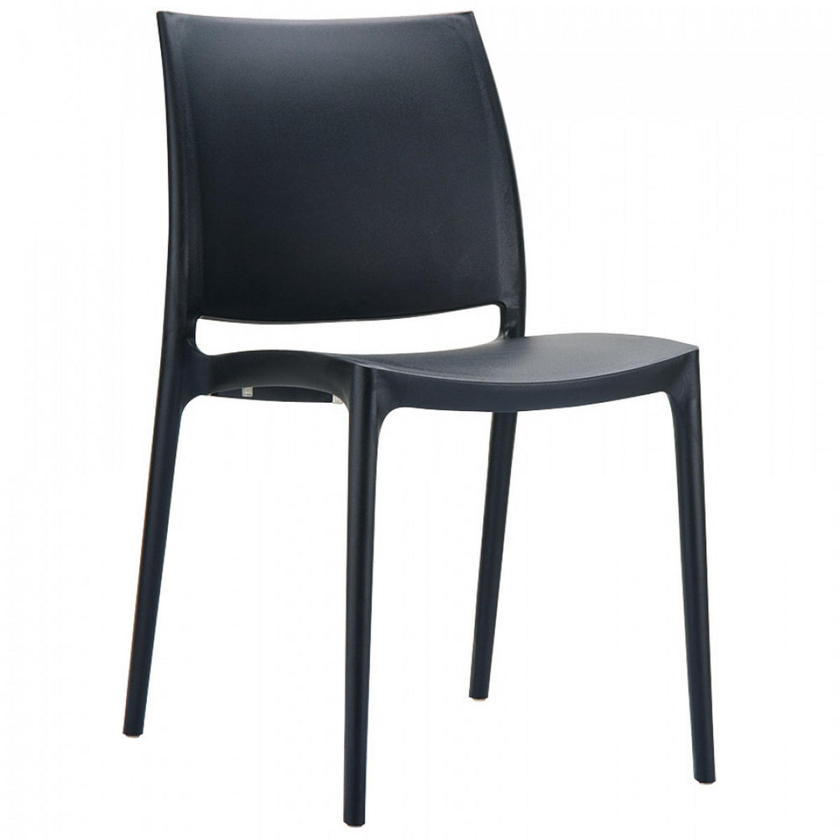 STUHL Schwarz 45x82x53cm - Schwarz, Kunststoff (45/82/53cm) - AlterEgo
