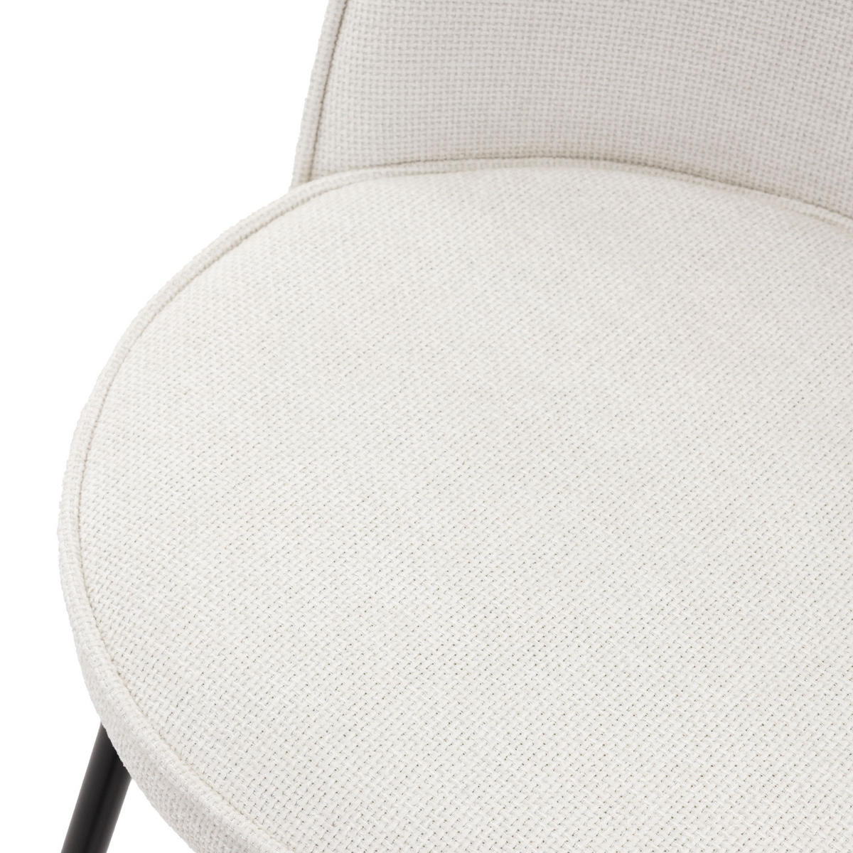 BARHOCKER 2er Set Beige mit Stoffbezug - Beige/Schwarz, Textil/Metall (52/102/50cm) - ML-DESIGN