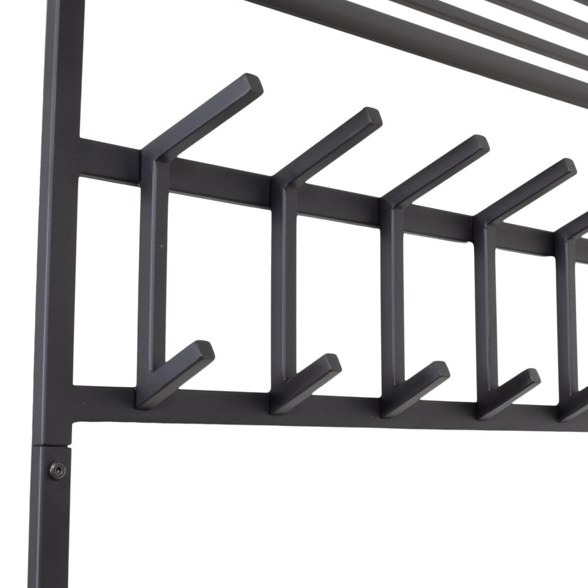 KLEIDERABLAGE Jaimy Schwarz - Schwarz, Metall (80/80/30cm) - LOFT42