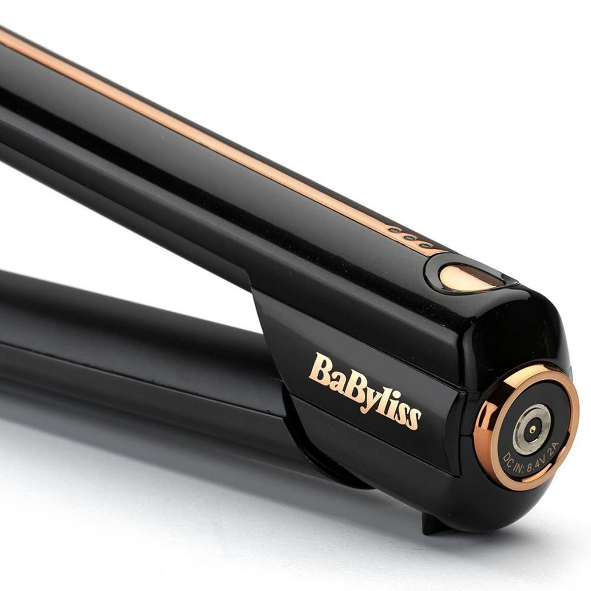 GLÄTTEISEN 9000 Schwarz Kabellos Keramikplatten Lithium Akku mit Reiseetui - Schwarz, Keramik/Kunststoff (30/4/3.3cm) - BaByliss