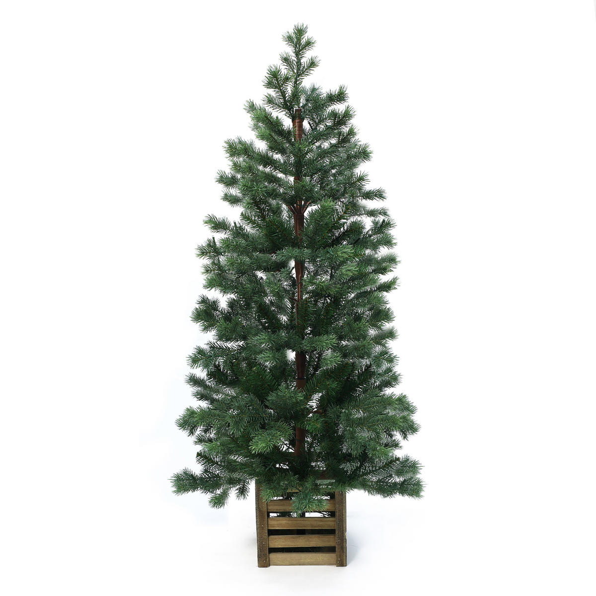 WEIHNACHTSBAUM 120 cm mit Beleuchtung, 537 PE-/PVC-Spitzen, 100 LEDs - Grün, Kunststoff (120cm) - Hometopia