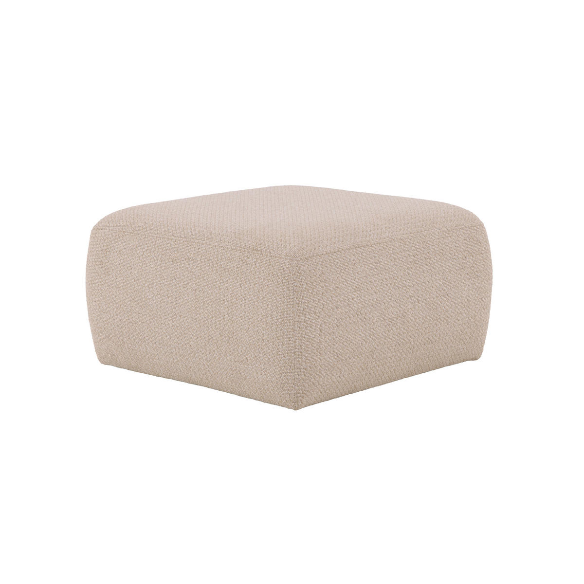 COUCHTISCH Celeste, Natur Massiveiche + beiger Stoff - Beige, Holz (44/137/41.5cm) - WOODEK