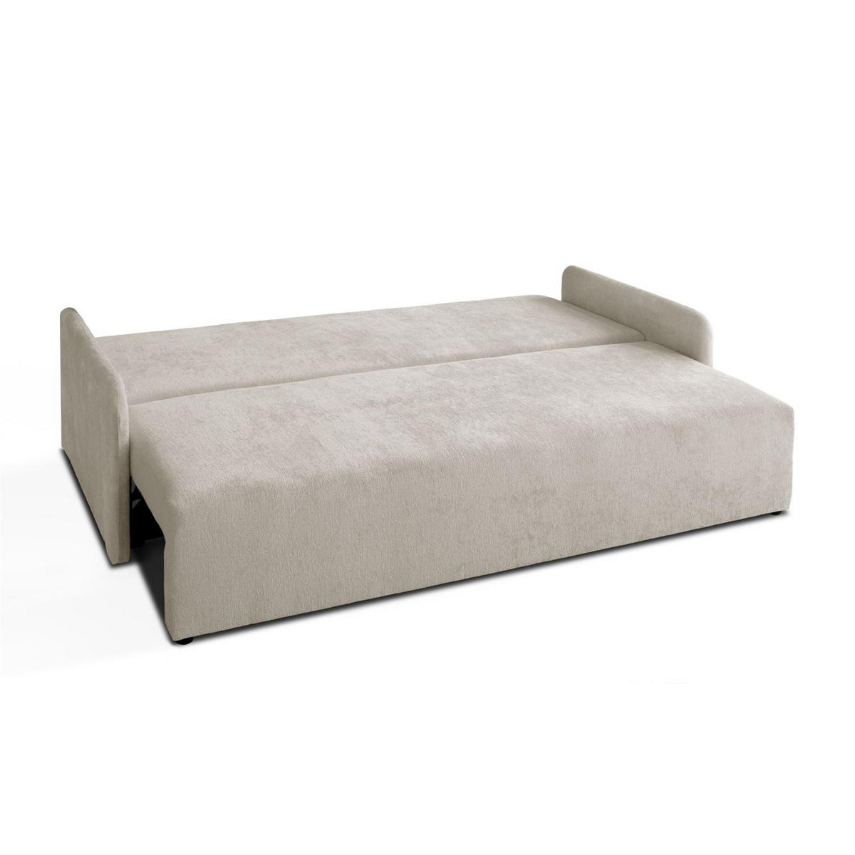 SOFA NUBO mit Schlaffunktion und Bettkasten Harmony 07 - Beige, Textil (205/91/86cm) - Lookway