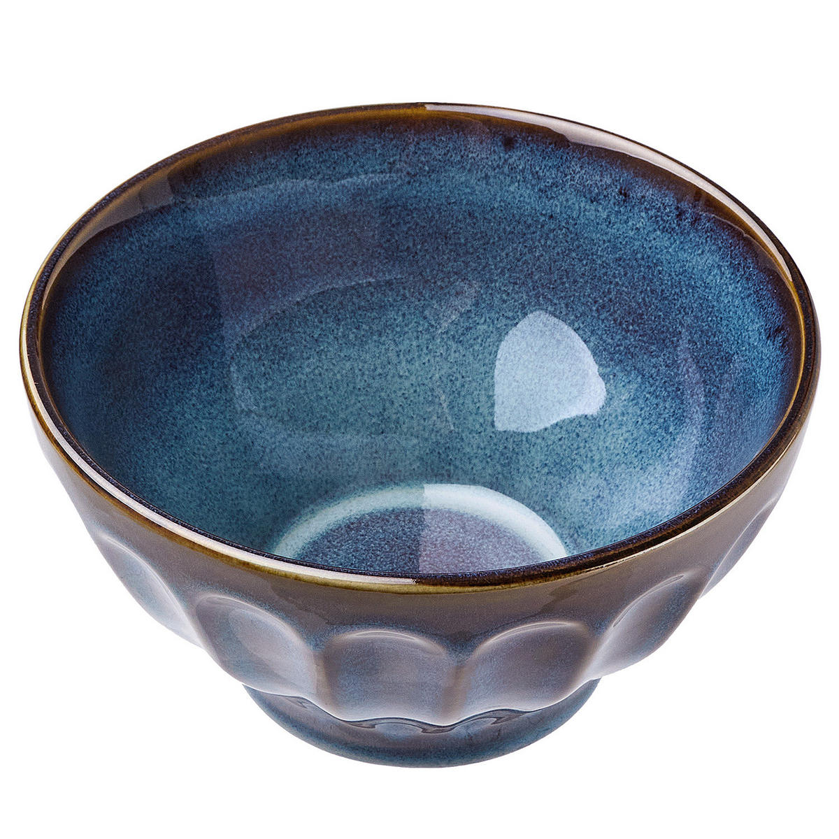 SCHÜSSEL (4er Set) Bergamo - Blau, Keramik (16/16/9cm) - Butlers