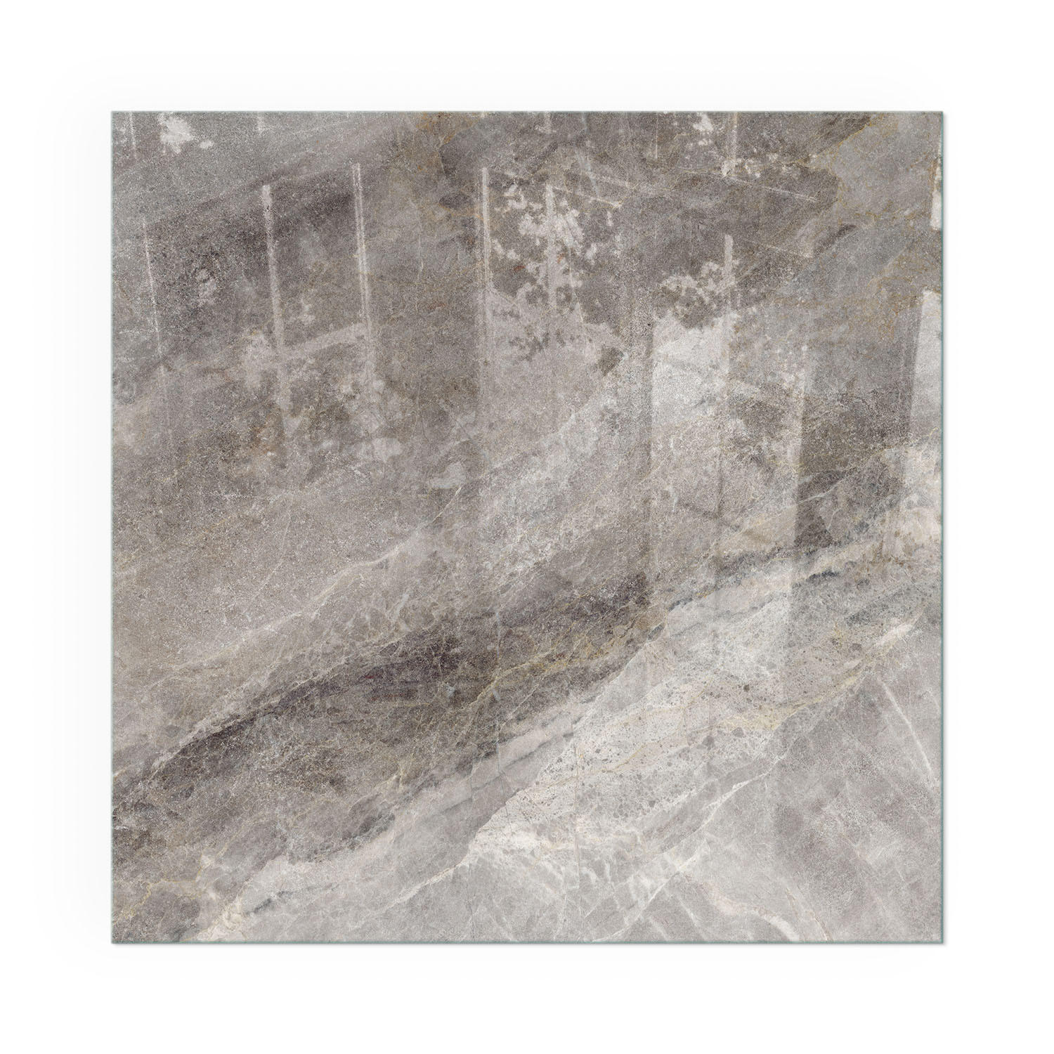 GLASPLATTE für Kamin 50x50 cm - Grau, Glas (50/50/0.4cm) - TULUP