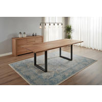 ESSTISCH ADINA - Beige/Schwarz, Holz/Metall (90/180/76cm) - SAM