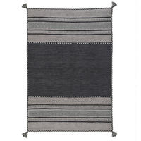 NATUR TEPPICH KELIM NAVARRO - Anthrazit, Textil (170/240cm) - Pergamon