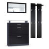 GARDEROBE Loret Front in Schwarz matt - Schwarz, Holzwerkstoff (180/200/23cm) - Vladon