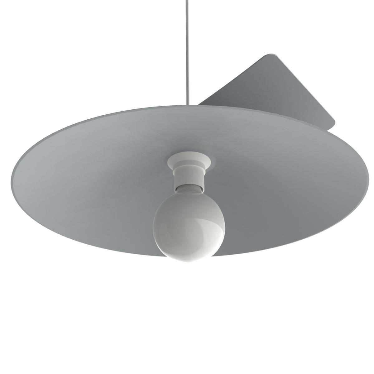 HÄNGELEUCHTE Miller D40 - Grau, Metall (40/34/9cm) - Lumicom