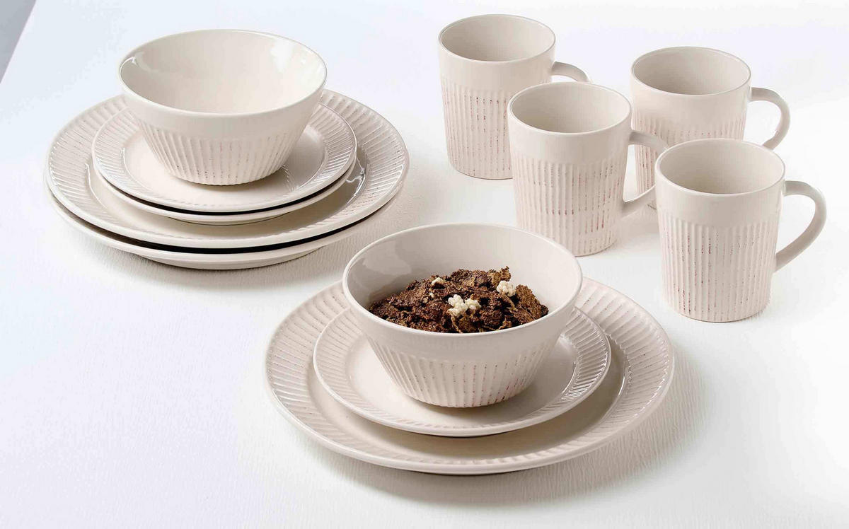 KOMBISERVICE Kreta beige 16er Set - Beige, Keramik (28.9/29.1/30.7cm) - Ritzenhoff Breker