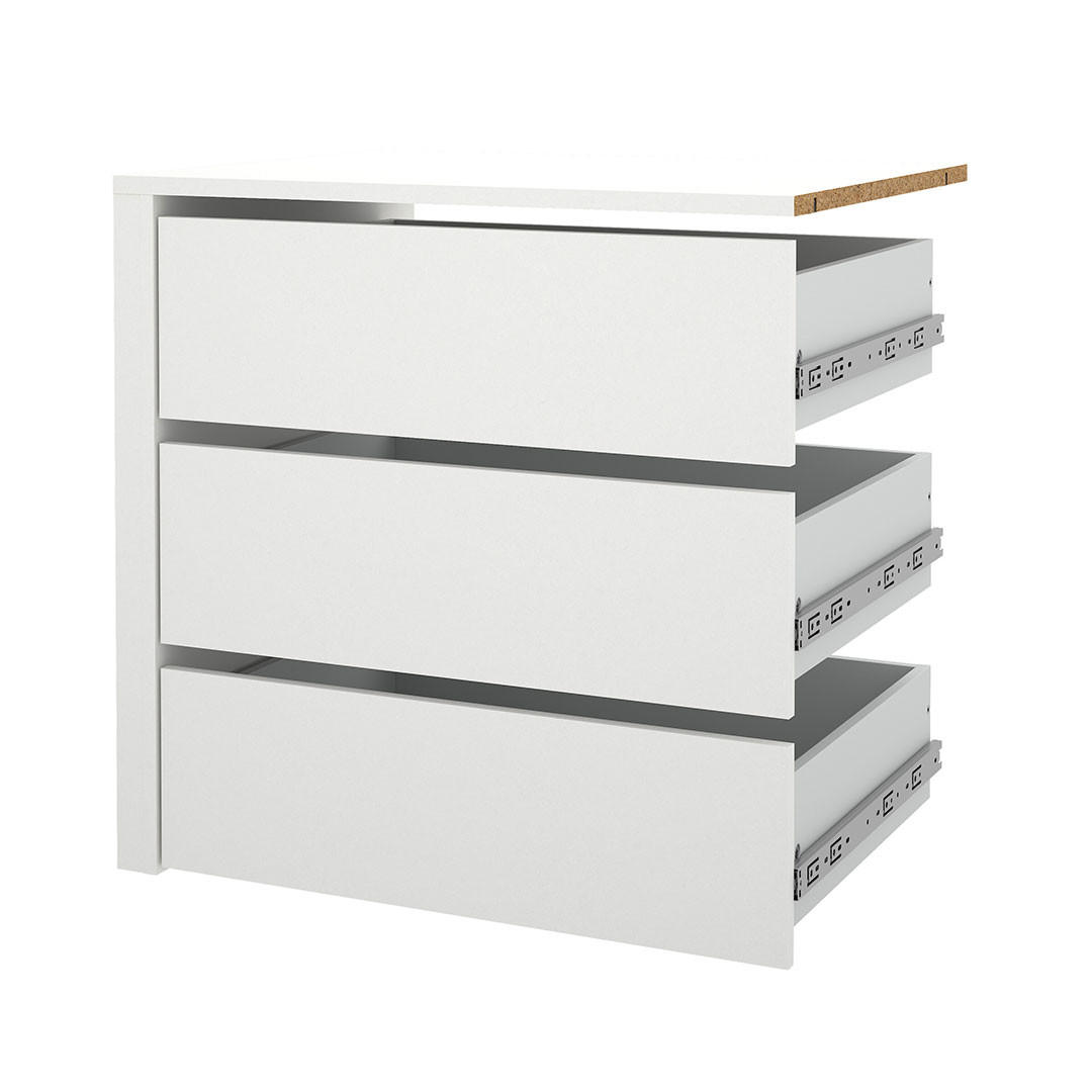 SCHUBLADENEINSATZ, Catania, Weiß, Holzwerkstoff, 70 x 55 x 72 cm - Weiß, Holzwerkstoff (70/72/55cm) - ebuy24