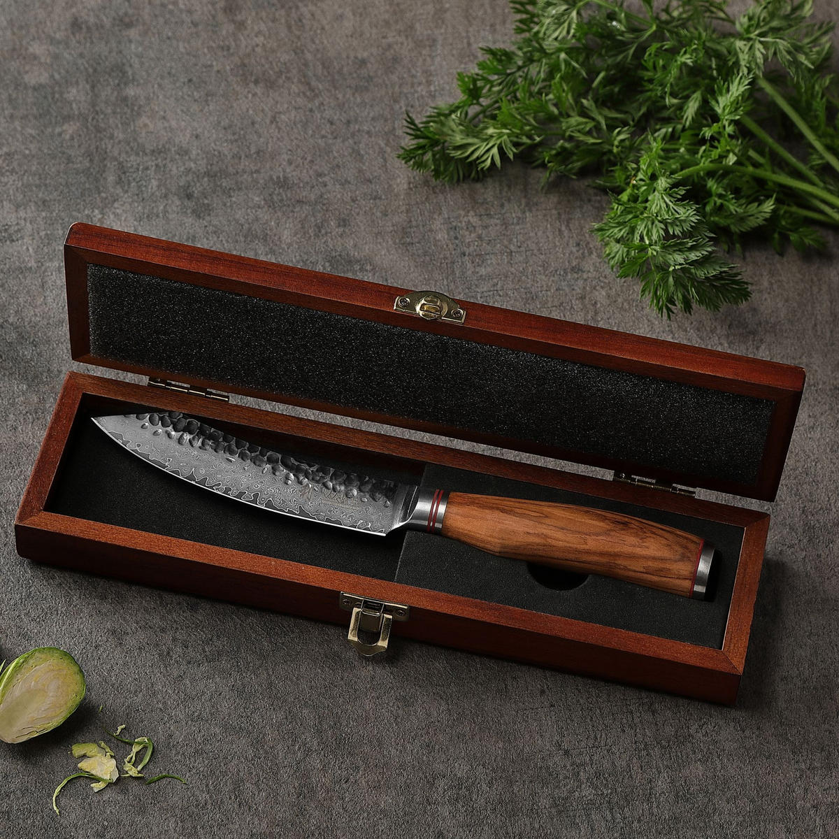 STEAKMESSER 12,5 cm - Braun, Holz/Metall (24cm) - Wakoli