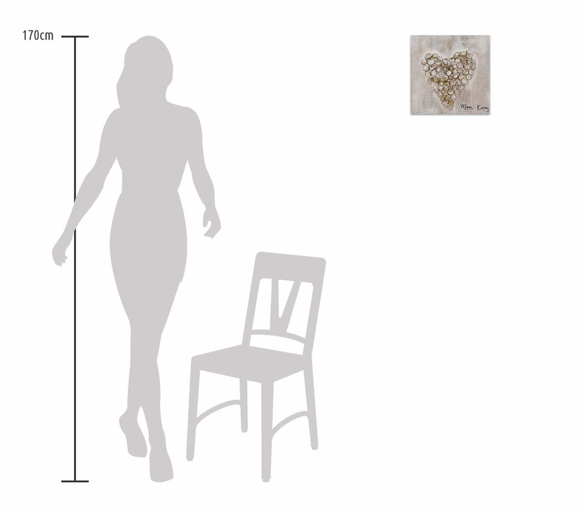 ÖLGEMÄLDE 30/30 cm - Braun, Holz/Textil (0.46/30cm) - KUNSTLOFT