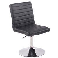 ESSZIMMERSTUHL Evon, Kunstleder schwarz - Edelstahlfarben/Schwarz, Textil/Metall (44/97/60cm) - TPFLiving