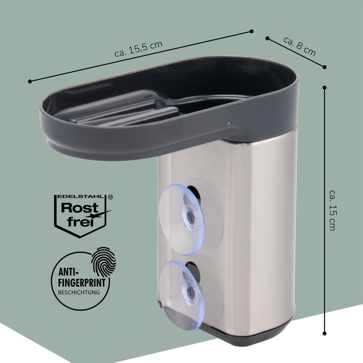 SPÜLBECKEN-ORGANIZER - Edelstahlfarben, Metall (15.5/15/8cm) - bremermann