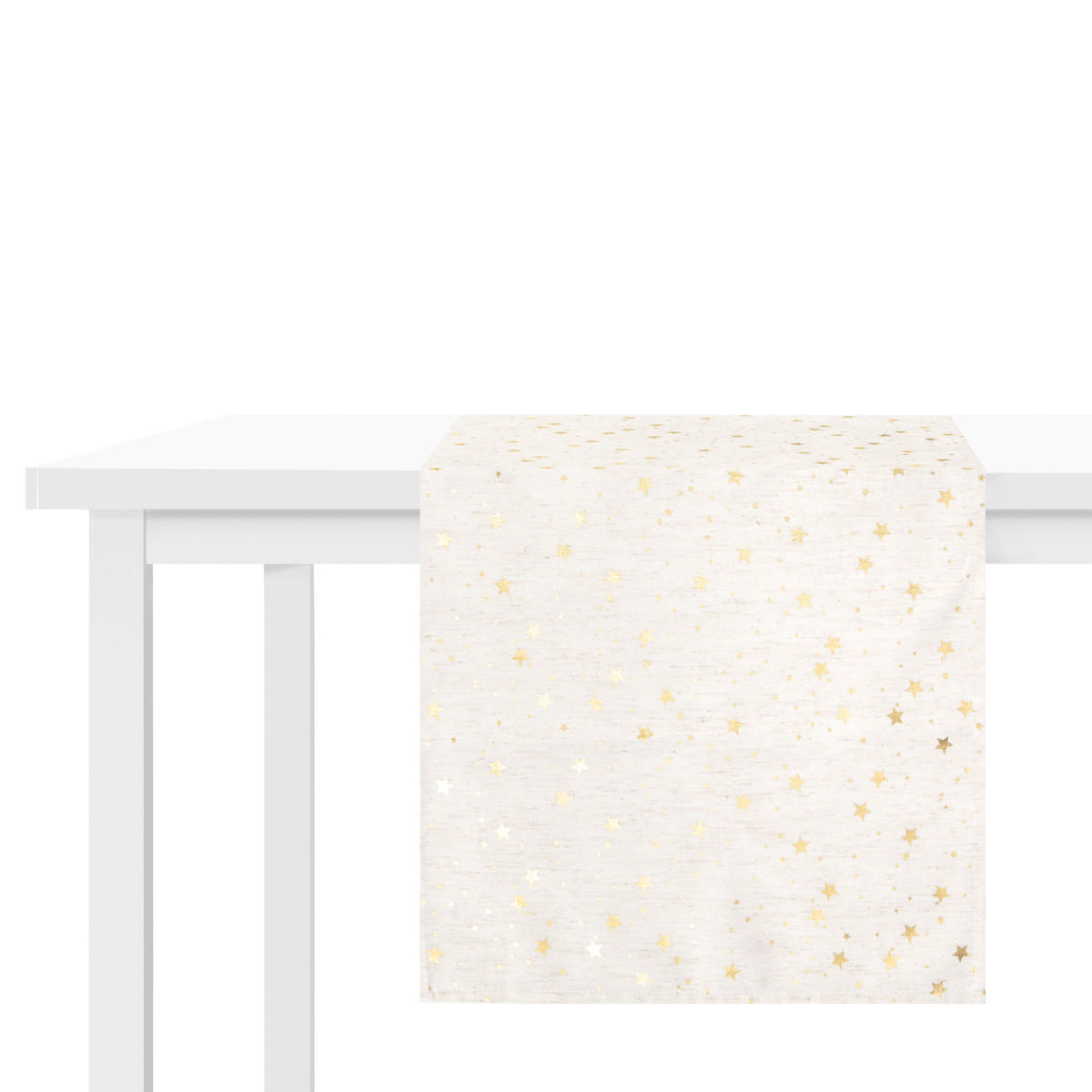 TISCHLÄUFER Starse weiß 40/160 cm - Weiß, Textil (40/160cm) - Homla