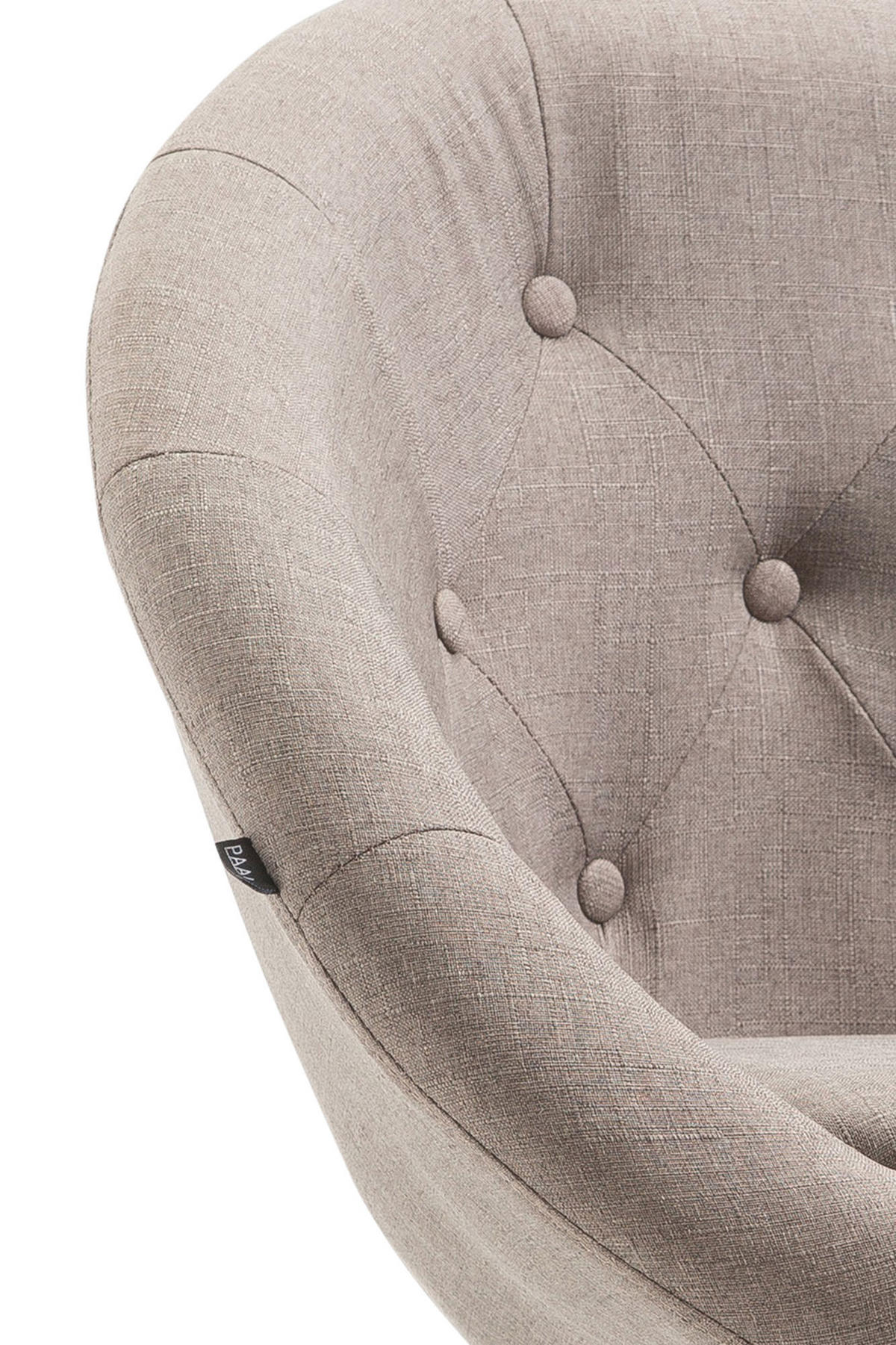 BARHOCKER Stoff taupe - Taupe/Chromfarben, Textil/Metall (65/107/57cm) - CLP