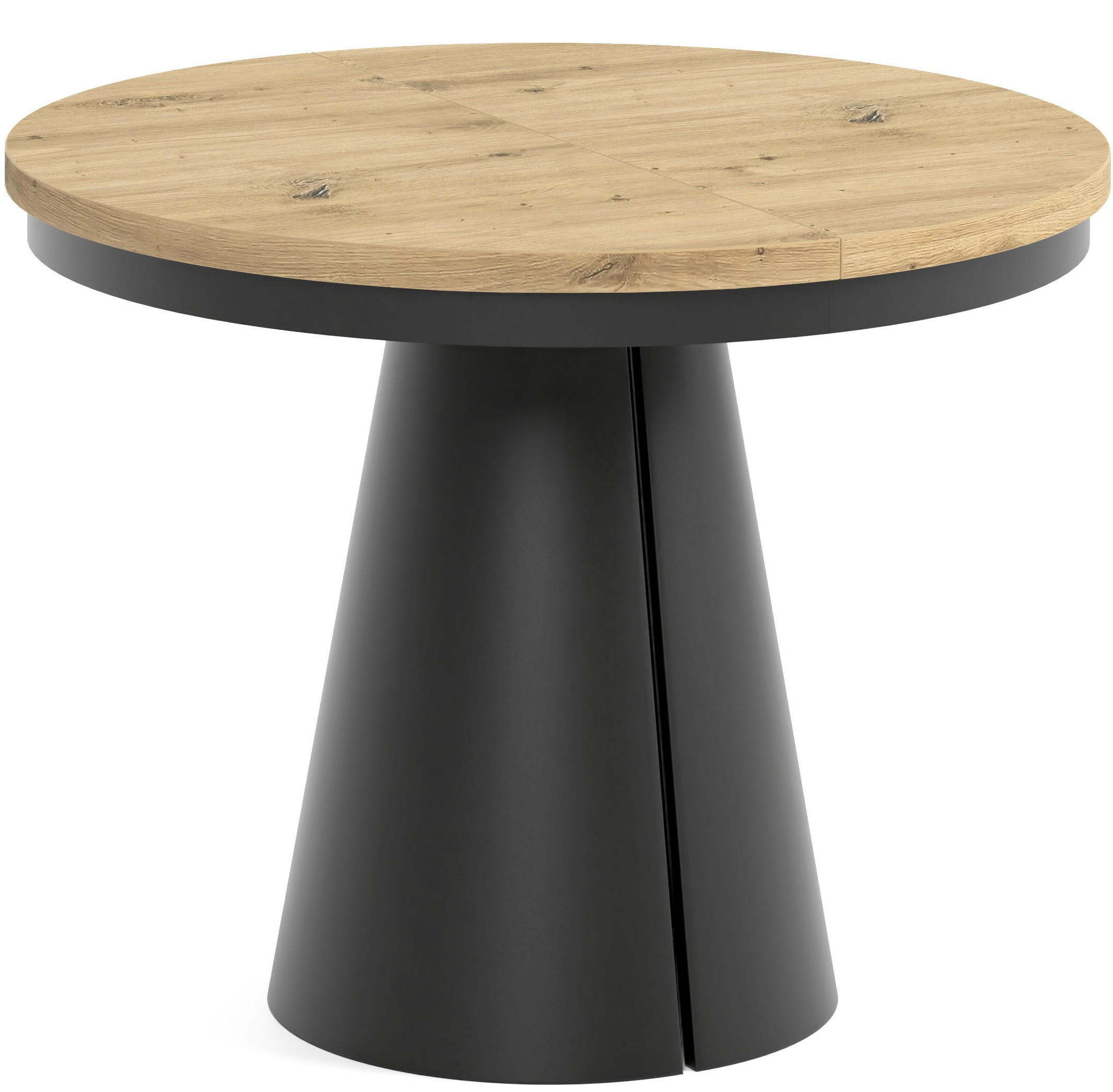 TISCH Schwarz ALMA Ausziehbar 100/176 cm - Eichefarben/Schwarz, Holzwerkstoff (2/100/76cm) - Sepro Meble